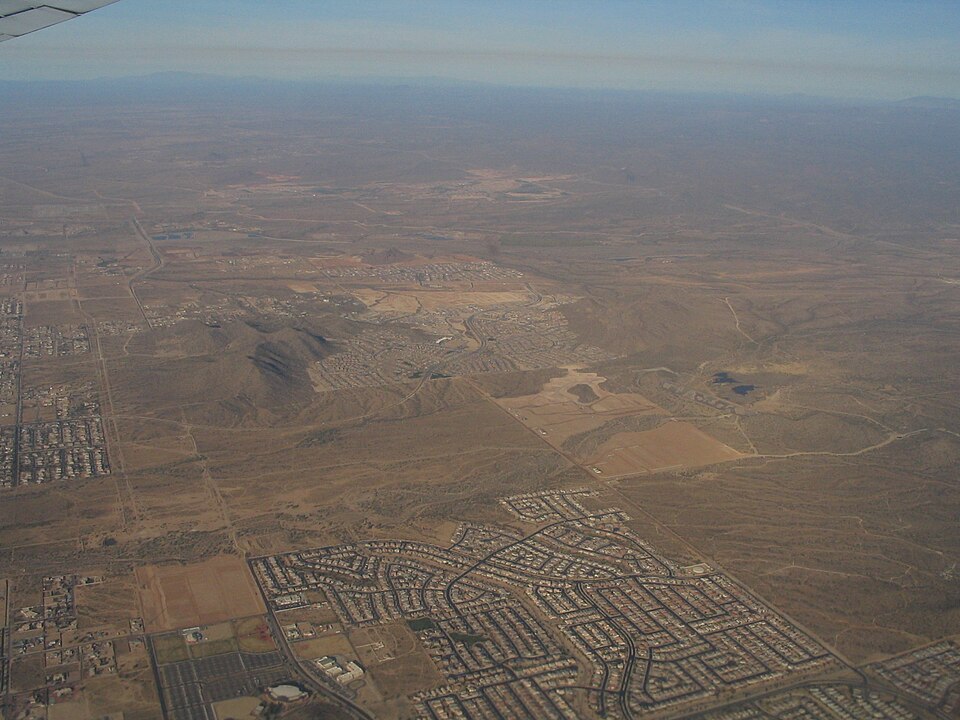 Phoenix Arizona woestijnstad luchtfoto